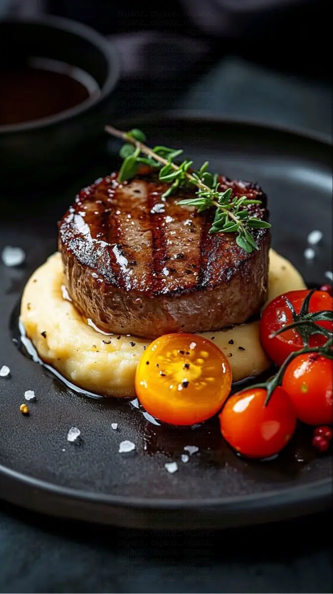 Plato especial creación del chef Carlos Méndez con presentación gourmet y decoración artística